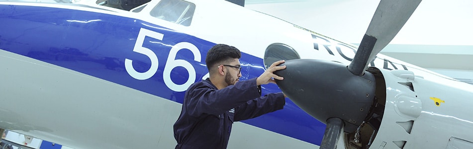 BTEC National Foundation Diploma in Engineering - student with airplane